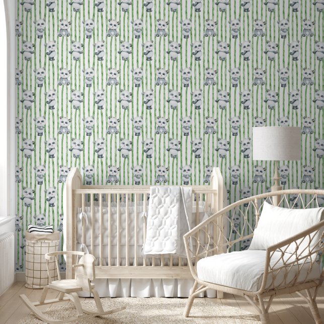 Papier Peint Panda Bears et Nursery Bambou (Enfants)