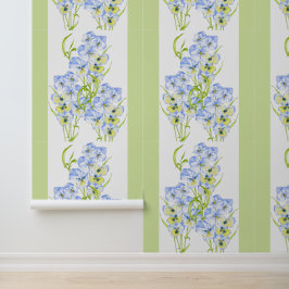 Papier Peint Pansies bleues Icy sur un
