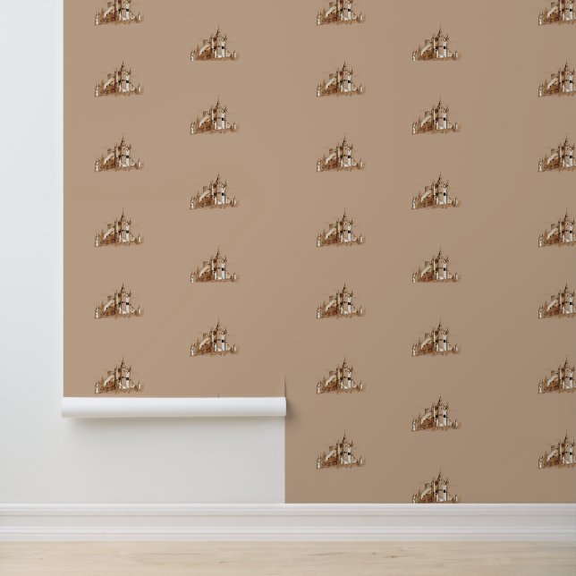 Papier Peint Papier mural - Château de Sepia sur Tan (Application)