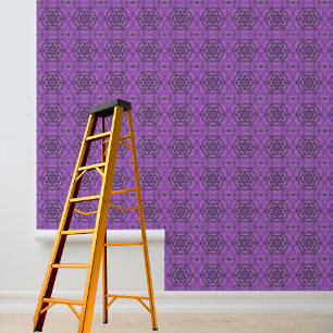 Papier Peint Papier peel et bâton Motif graphique violet