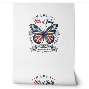 Papier Peint Papillon Patriotique Bonne Fête du 4 Juillet Desig