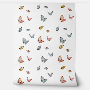 Papier Peint Papillons colorés volants