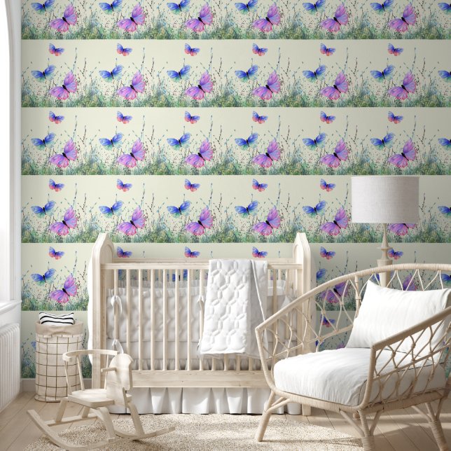 Papier Peint Papillons volants printemps (Enfants)