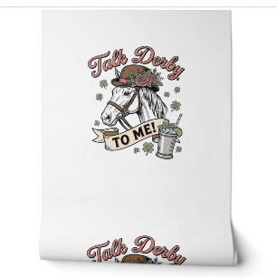 Papier Peint Parle Derby à Moi Cheval Mint Julep Vintage Chemis