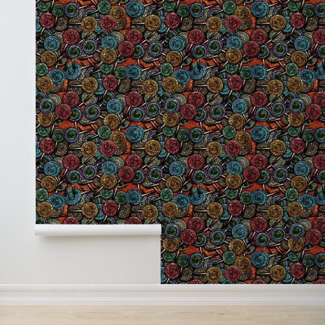 Papier Peint Parties scintillant Motif Lollipop (Application)