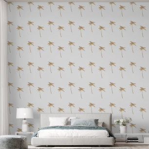Papier Peint Parties scintillant Tropical Gold Palm Trees