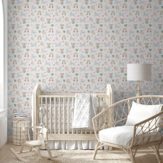 Papier Peint Pastel : Le jardin de licorne serein
