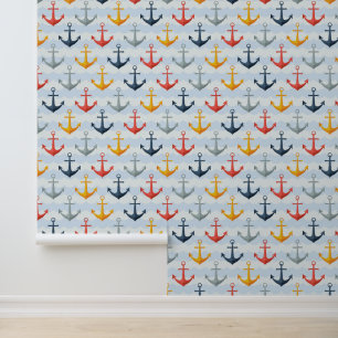 Papier Peint Patters nauticaux avec Anchors