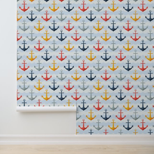 Papier Peint Patters nauticaux avec Anchors (Application)