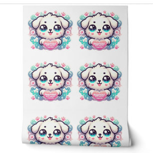 Papier Peint Pawprints on My Heart, Forever Kawaii Puppy