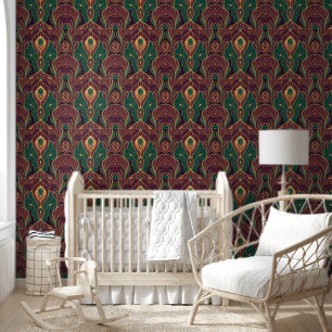 Papier peint Peacock Art déco opulent