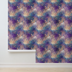 Papier Peint Peacocks bleu violet