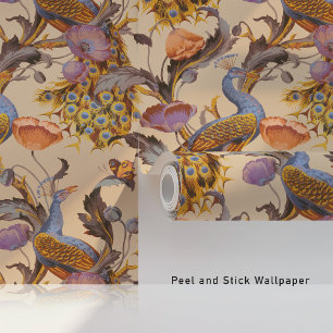 Papier Peint Peacocks vintages Peel & Stick