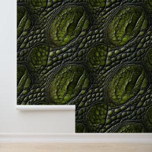Papier Peint Peau de crocodile vert sophistiquée
