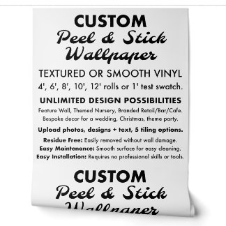 Papier Peint Peel et bâton de vinyle lisse personnalisé