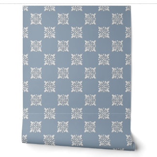 Papier Peint Peel et bâton géométrique bleu-poussiéreux