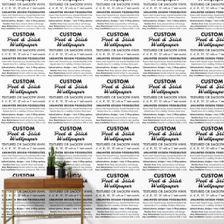 Papier Peint Peel et bâton lisse 2' x 10' personnalisés