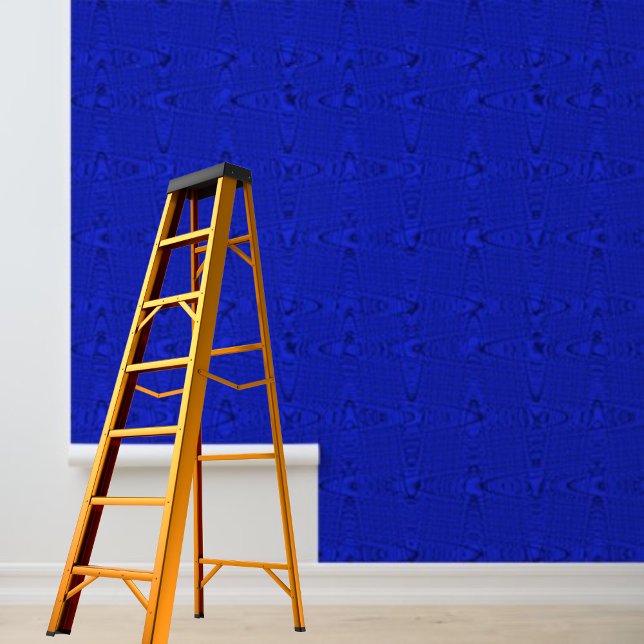 Papier Peint Peel et bâton moderne motif bleu royal vague (Peel and stick modern royal blue wave pattern wallpaper)