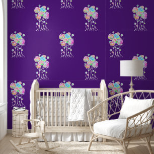 Papier Peint Peinture à la main - Abstrait Tree Group 4a
