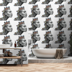 Papier Peint Peinture artistique de fille aux cheveux punk hous