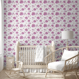 Papier Peint Peonies feuille jardin de campagne couture motif
