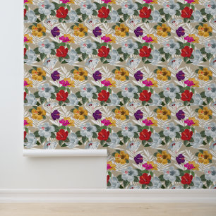 Papier Peint Peony coloré floral whimsical