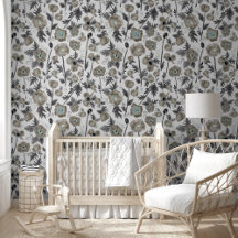 Pépies Taupe Aquarelle Motif Floral