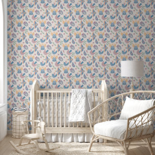 Papier Peint Pépinière d'art populaire scandinave