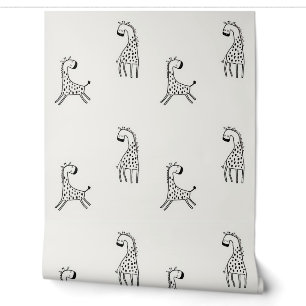 Papier Peint Pépinière en girafe à main de Whimsical