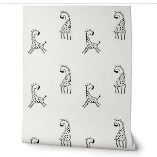 Papier Peint Pépinière en girafe à main de Whimsical