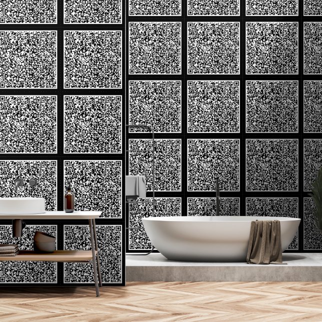 Papier Peint Personnaliser les informations d'analyse de code Q (Salle de bain)