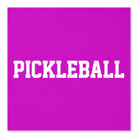 PICKLEBALL Blanc Athlétisme Texte sur rose clair