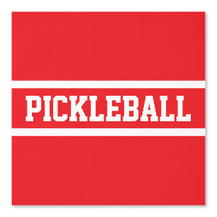 Papier Peint PICKLEBALL Sportif Gras Rouge brillant Blanc rayur