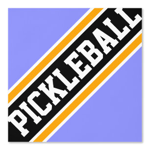 Papier Peint PICKLEBALL Sportif Violet Noir Orange Rayures