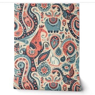 Papier Peint Pièce de l'enfant Paisley V2