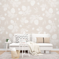 Pin blanc cône Motif beige Peel et bâton