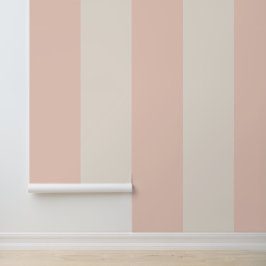 Papier Peint Pink and Cream Bold Stripe