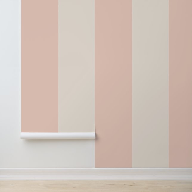 Papier Peint Pink and Cream Bold Stripe (Application)