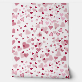 Papier Peint Pink Lovely Hearts Pattern