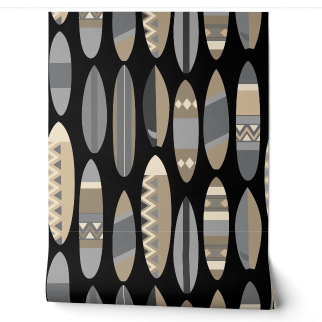 Papier Peint Plage Secret Hawaiian Surfboards - Neutral (Déroulement)
