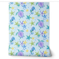 Plage Tortue de mer Hippocampe Aquarelle Starfish 
