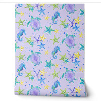 Plage Tortue de mer Lavande Starfish Seahorse Baby