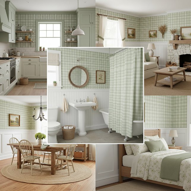 Papier Peint Plat vert sauge clair (Créateur téléchargé)