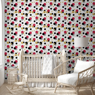 Papier Peint Point Polka Rose or Fuchsia