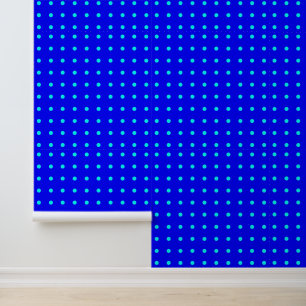 Papier Peint Points côtiers sur fond bleu - Texturé