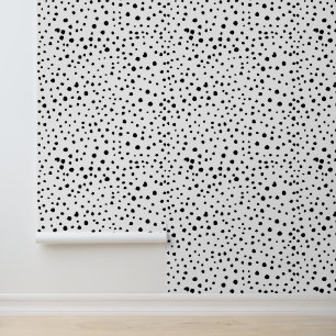 Papier Peint Points dalmatiens, Points dalmatiens, Noir et Blan