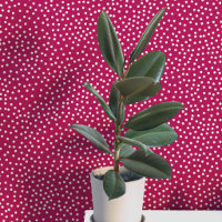 Points et Taches de Crème sur Rouge Magenta