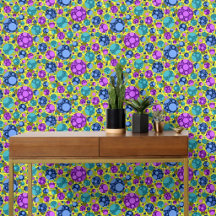 Points Polka en rose bleu sarcelle Stick and Peel