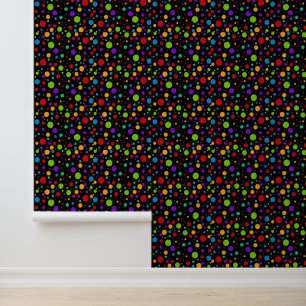 Papier Peint Pois arc-en-ciel colorés