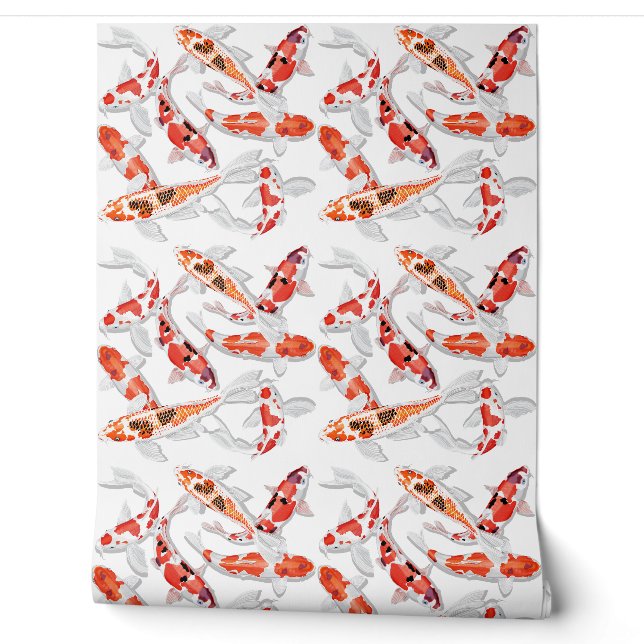Papier Peint Poisson orange Koi (Déroulement)